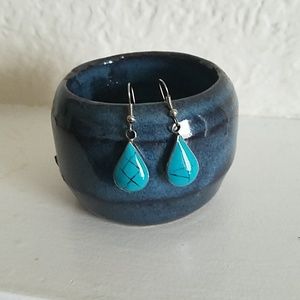 Rain Drop Turquoise Earrings